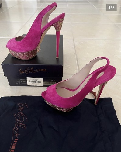 Silla rosa scamosciato - le,